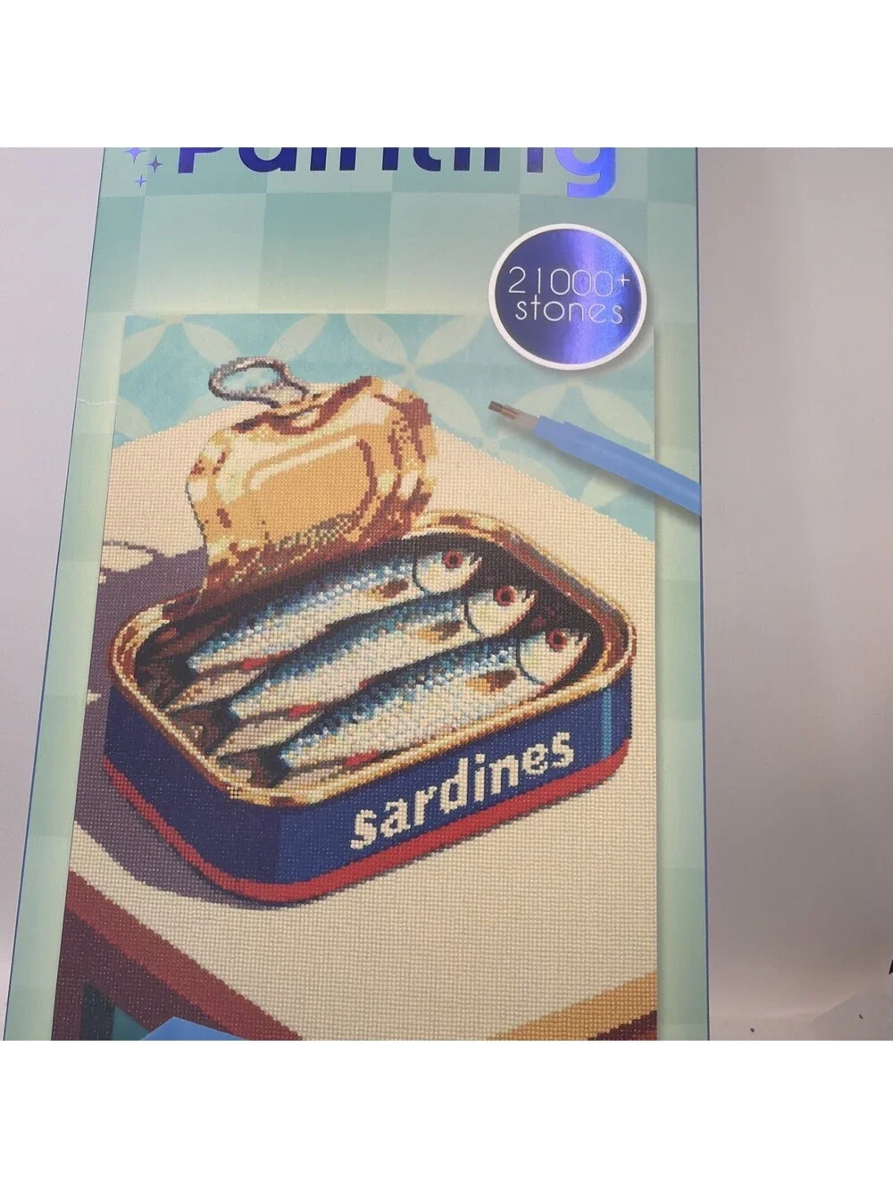AVEC DIY Diamond Art Painting Kit Sardines Design, 15.75 x 23.6 Crystal Art 2100